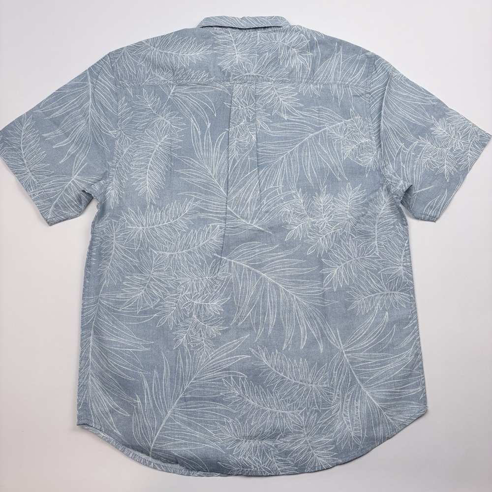 Tommy Bahama Men's Medium Palm Leaf Print Button-Down LT Blue Shirt ST326961TX - Picture 3 of 9